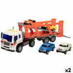 Autotransporter Lastbil og Svinghjulsbil Speed & Go 37,5 x 12,5 x 10 cm (2 enheder)