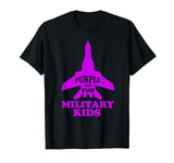 Purple Up For Military Kids Shirt Military Child Aircraft T-Shirt