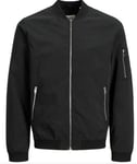 New Mens Jack & Jones Erush Bomber Jacket Black Size M RRP£35