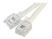 Hypertec ProConnectLite - Câble de téléphone - RJ-11 (M) pour RJ-11 (M) - 2 m - ivoire