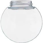Glaskupol Glob Ø150 mm, H133 mm, gänga 84,5 mm, klar