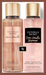 Victoria's Secret New! BARE VANILLA & Holiday Shimmer Fragrance Mists 2 x 250ml