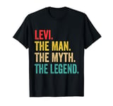 Mens Levi The Man The Myth The Legend Personalized Funny T-Shirt