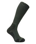 Dr Hunter Mens Extra Wide Knee High Merino Wool Walking Hiking Socks - Dark Green - Size 6.5-8 (UK Shoe)
