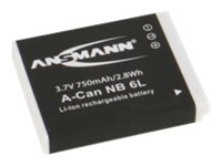 Ansmann A-Can NB 6 L - Batteri - 750 mAh - för Canon PowerShot D20, N, SX170, SX260, SX270, SX280, SX500, SX510, SX600, SX700