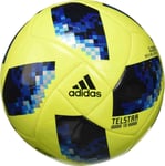 Adidas 2018 FIFA World Cup Top Glider Ball  Size 4 | Solar Yellow - Solar Blue