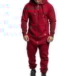 Jumpsuit för män One Piece Wine Red