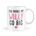 Cheeky Mug | You Make My Willy Go Big | Flirty Couple Mugs | Girlfriend Boyfriend Gift | Valentines Day Anniversary | MBH1077