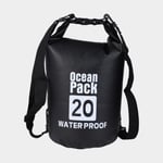 Ocean Pack Drybag / sjösäck Pack, 500D, 20 liter, svart