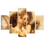 Lupia Vogue Picture on Wood, 5 pieces - The First Kiss - 66 x 115 cm.