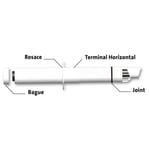 Kit rénovation de terminal ventouse horizontal Rolux Renofit Condensation gaz ø 60/100 + coude 60/100-60/100 recoupable Ubbink
