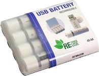 NeXtime USB-Batteri AA Uppladdningsbart 4-pack