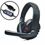 Dynamode MX-878 USB Stereo PC Gaming Headset Headphones With Microphone Laptop