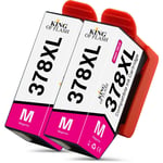 2 Magenta 378XL Ink Compatible For Epson XP-8000 XP-8500 XP-8505 XP-8600 XP-8605