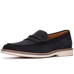 Clarks Men's Atticus LT Slip Loafer, Navy Suede, 8.5 UK