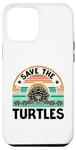 Coque pour iPhone 12 Pro Max Save The Turtles, animal marin et amoureux des tortues de mer