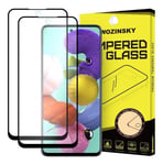 Wozinsky härdat glas Fulllim Super Tough skärmskydd Full täckning med ram för Samsung Galaxy A51 - Svart
