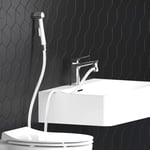 EISL håndbrusersæt med vægbeslag og bruseslange hvid