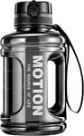 Ogetok 1.5L Large Water Bottle 50oz Black Water Jug, 0.4 Gallon Sports Gym Drink