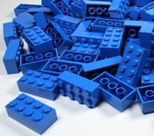 LEGO® BRICKS: 50 x BLUE 2x4 Pin Part 3001 Dimensions (LxWxH): 1.6cm x 3.2cm x 1.1cm # FREE UK TRACKED POSTAGE # Taken from Sets and Supplied in Bricks and Baseplates® Clear Sealed Packaging