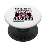 Leveling Up To Husband Video Game Groom Wedding Day PopSockets Swappable PopGrip