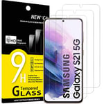 NEW'C [3 Pack Designed for Samsung Galaxy S21 5G (6.2") Screen Protector Tempered Glass,Case Friendly Scratch-proof, Bubble Free, Ultra Resistant