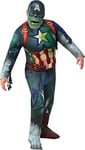 Rubies Official Disney Plus What If Zombie Captain America Deluxe Adult Costume,