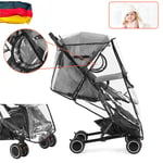 Universal Pushchair Raincover Baby Pram Buggy Stroller Clear Rain Cover