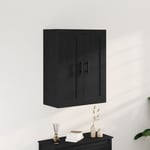 Väggmonterad Skåp Svart Ek 69,5x34x90 cm Konstruerat Trä