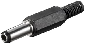 DC stik med kabel beskytter bar - 2,5 x 5,5 mm