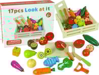 Lean Toys Frukt- Och Grönsaksskärset I Trä