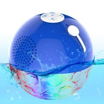 Bluetooth Wireless Speaker Portable with Colorful LED Lights, Dual Drivers Floating Pool Speaker, Clear Hands Free Call, IPX7 Waterproof Bluetooth Speaker for Hot Tub Spa Swimming Shower Party Camping