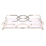 Cosmetic Decorative Tray Beautiful Modern Elegant Gold Brass Rectangle Decorative Coffee Table Perfume Living Room Kitchen Serving Tray VanityTray (Color : Gold, Size : 30.5x23.5x6cm)