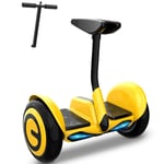 Qnlly Self-Balancing Electric Scooters with LED Lights, 10 Inch Hoverboards, Great Gift for Kids, 54V (White, Yellow, Black),Yellow
