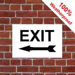 Signs for Shop and buisiness Entrance Exit No Entry This Way Arrow Social Distance (Extra Large Vinyl Sticker 5124 Exit Left)