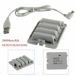 HIGH CAPACITY 3800mAh USB RECHARGEABLE BATTERY PACK FOR Wii FIT BALANCE BOARD