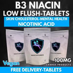 B3 Niacin 200 Tablets 100mg Nicotinic Lower Cholesterol Healthy Skin Low Flush