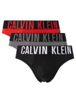 Calvin Klein3 Pack Intense Power Hip Briefs - Black/Grey Sky/Pompeian Red