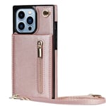 Zipper necklace case iPhone 16 Pro Max - Rosè