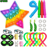 Adventskalender 2023 - 27 Pack Fidget Pop it Toys för Vuxna & Barn