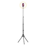 T'NB Influence Pro 12" RGBWW LED Ring Light med Justerbart Stativ för Smartphone - Svart