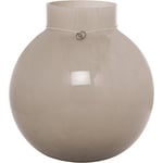 Glasvas rund 22cm Ø21cm, beige