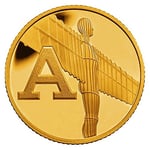 24K Gold Plated 2018 Great British A-Z Coin Hunt - Letter A - BUNC Angel Of The North - 10p Ten Pence Brilliant Uncirculated Coin with Capsule Coin Holder in Pouch Wallet