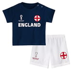FIFA Official World Cup 2022 Tee & Short Set, Baby's, England, Team Colours, 18 Months