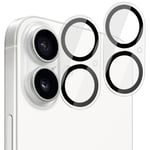 [2-Pack] iPhone 16 Linsskydd av Härdat Glas - Skydd för Kamera, Anti-Reptåligt
