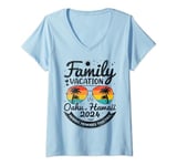 Womens Oahu, Hawaii Family Vacation 2024 Making Memories Oahu V-Neck T-Shirt