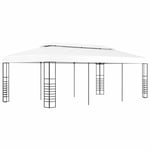 vidaXL Gazebo Marquee Sturdy Durable Garden Backyard Outdoor Canopy Shelter Party Pop Up Wending Shelter Tent Patio Pavilion Awning 6x3m White