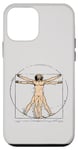 Coque pour iPhone 12 mini L'homme de Vitruve inspiré par Léonard de Vinci