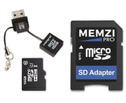 MEMZI PRO 16GB Class 10 90MB/s Micro SDHC Memory Card with SD Adapter and Micro USB Reader for Polaroid POP Instant Print Digital Cameras