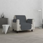 Waterproof Trendy housse de canapé matelassé Gris clair/Gris foncé, 1 place